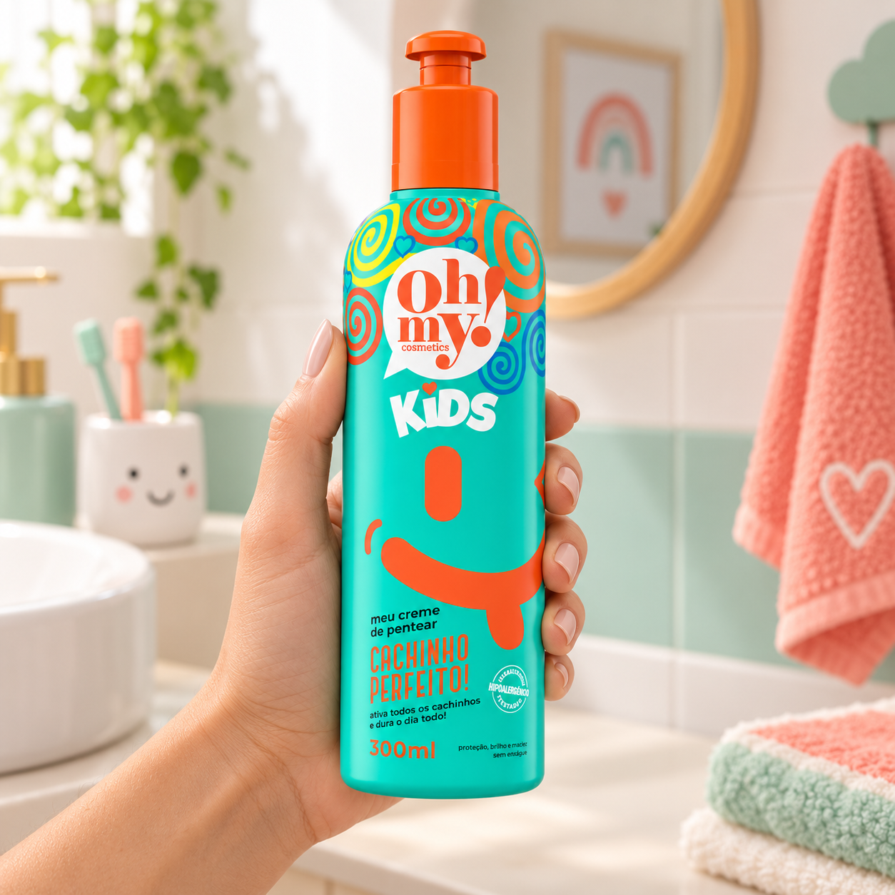 Creme de Pentear Infantil Cachinho Perfeito Oh My! Kids 300ml